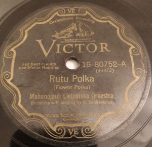 Mahanojaus Lietuviska Orkestra - Rutu Polka / Daina Jaunystes Nelaimes (1928)