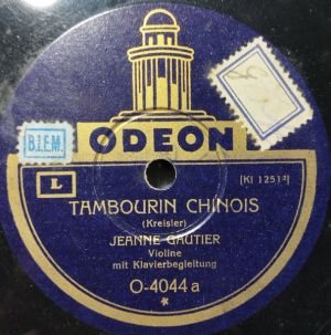 Jeanne Gautier - Tambourin Chinois /La Chasse