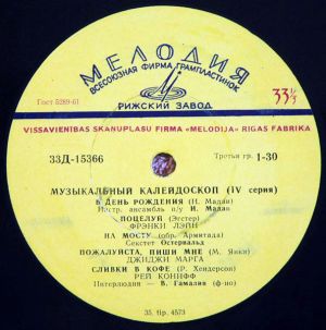 Various - Музыкальный Калейдоскоп (IV Серия) (1965)