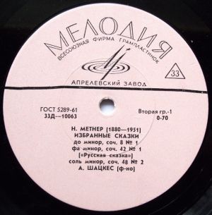 Н. Метнер / А. Шацкес - Избранные Сказки