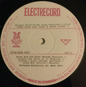 Orchestra Electrecord / Alexandru Imre - Stilurile "Dixieland", "Chicago" Și "New Orleans Revival"