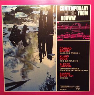 Conrad Baden / Klaus Egge / Alfred Janson / Bjarne Brustad - Contemporary Music From Norway (1967)