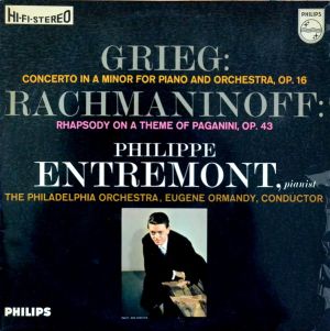 Grieg / Rachmaninoff / Philippe Entremont / The Philadelphia Orchestra / Eugene Ormandy - Concerto In A Minor For Piano And Orchestra, Op. 16 / Rhapsody On A Theme Of Paganini, Op. 43 (1959)