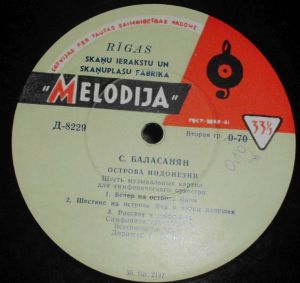 С. Баласанян - Острова Индонезии (1961)